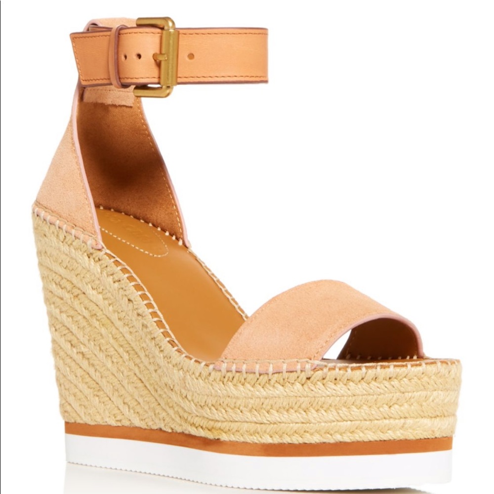 See By Chloe Glyn Espadrille Platform Wedge Sandal